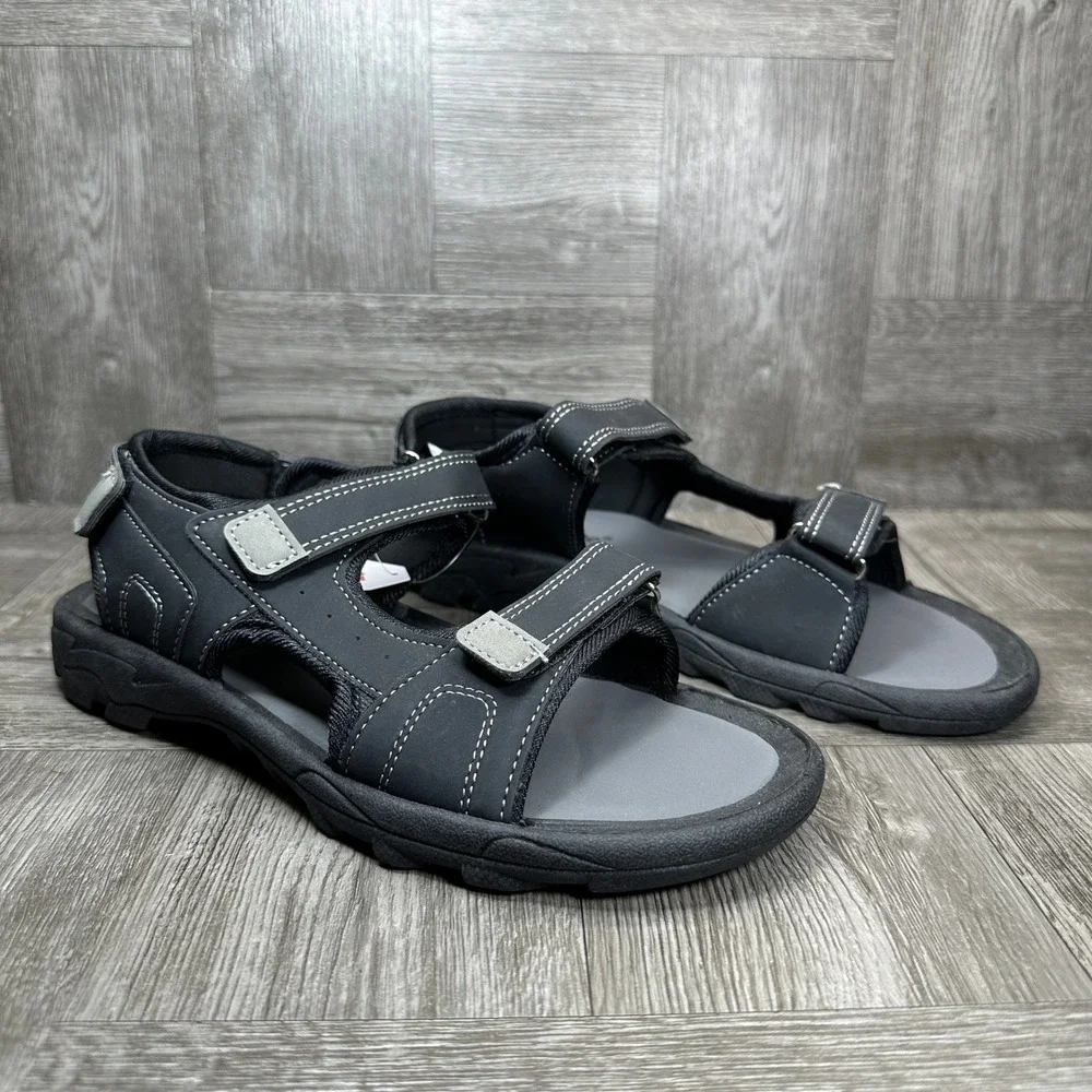 Avalanche Adventure Sandals Kids Size 3 Black Rugged Outdoor Sport NEW